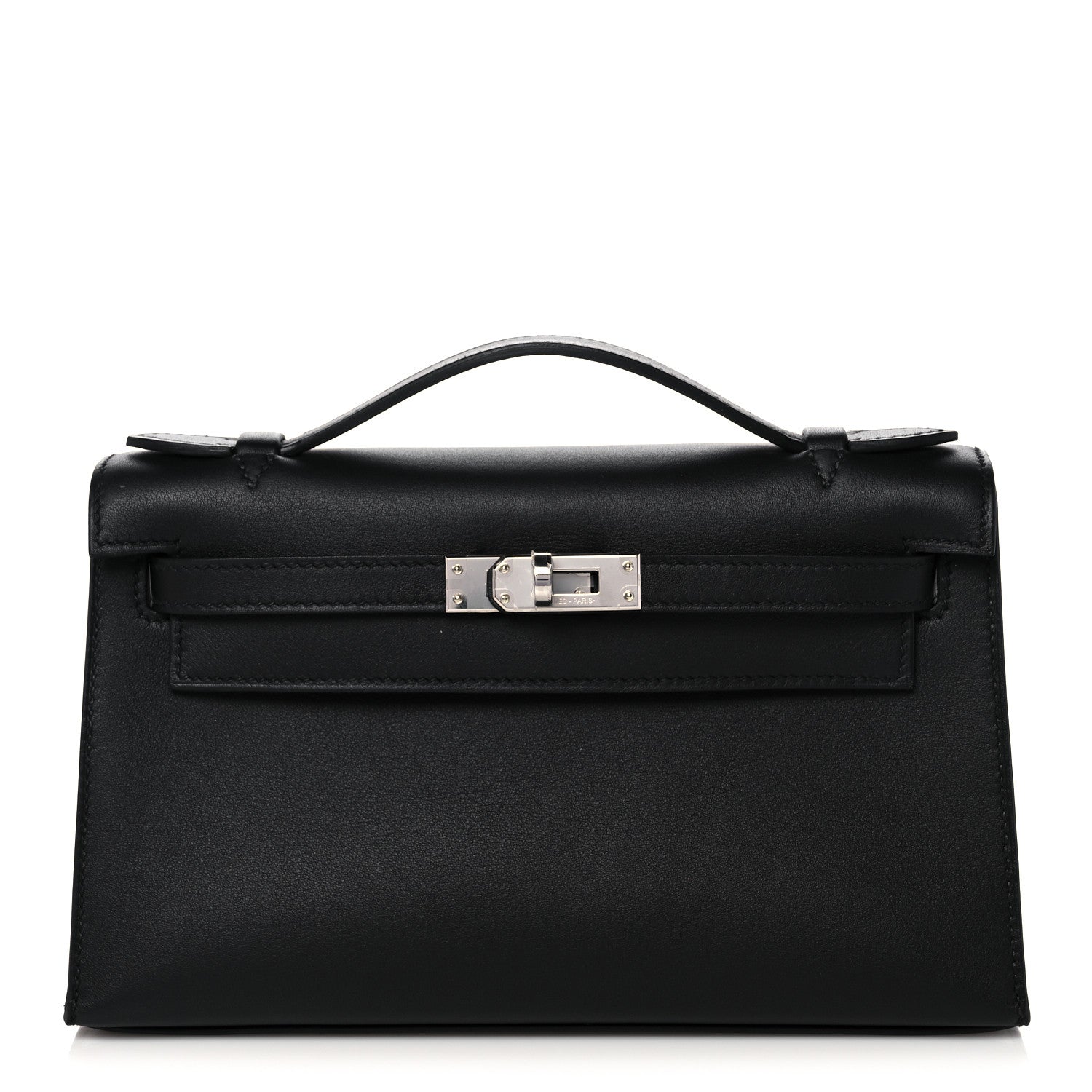 Hermes Swift Kelly Pochette Clutch Black 1 of 9