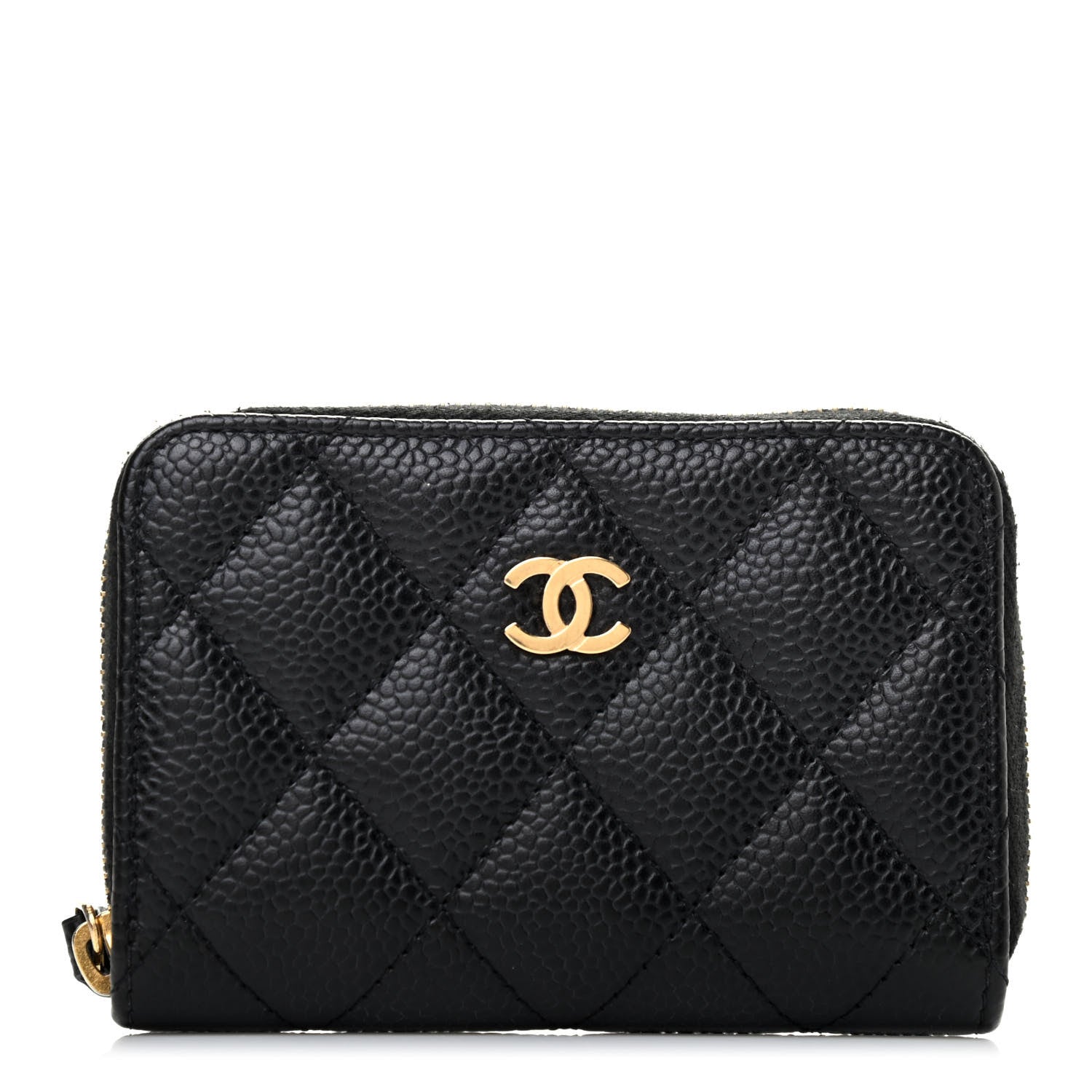 Chanel Caviar Quilted Zip Coin Purse Black 1 of 4