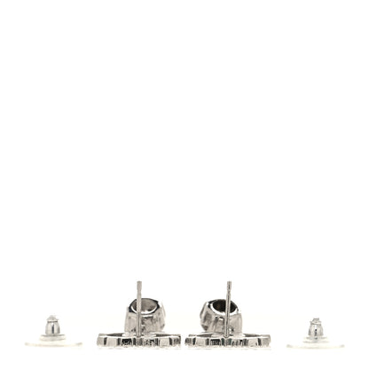 Chanel Crystal CC Drop Earrings Silver 3 of 5