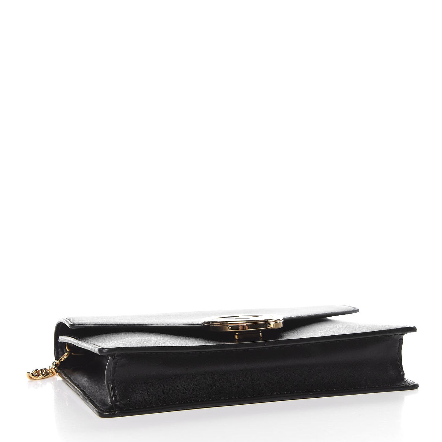 Vitello Liberty Lucido F is Fendi Medium Envelope Wallet on Chain Black