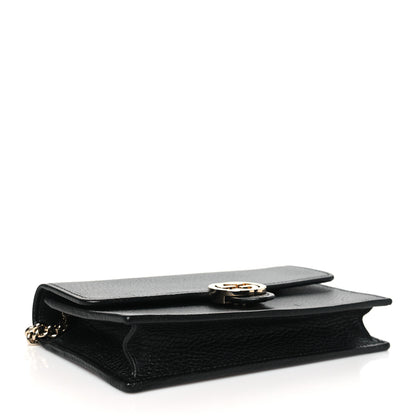 Gucci Dollar Calfskin Interlocking G Chain Wallet Black 4 of 11
