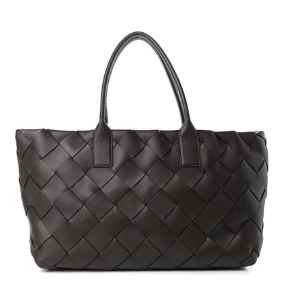 Bottega Veneta Nappa Intrecciato Maxi Cabat Tote Brown Yellow 3 of 10