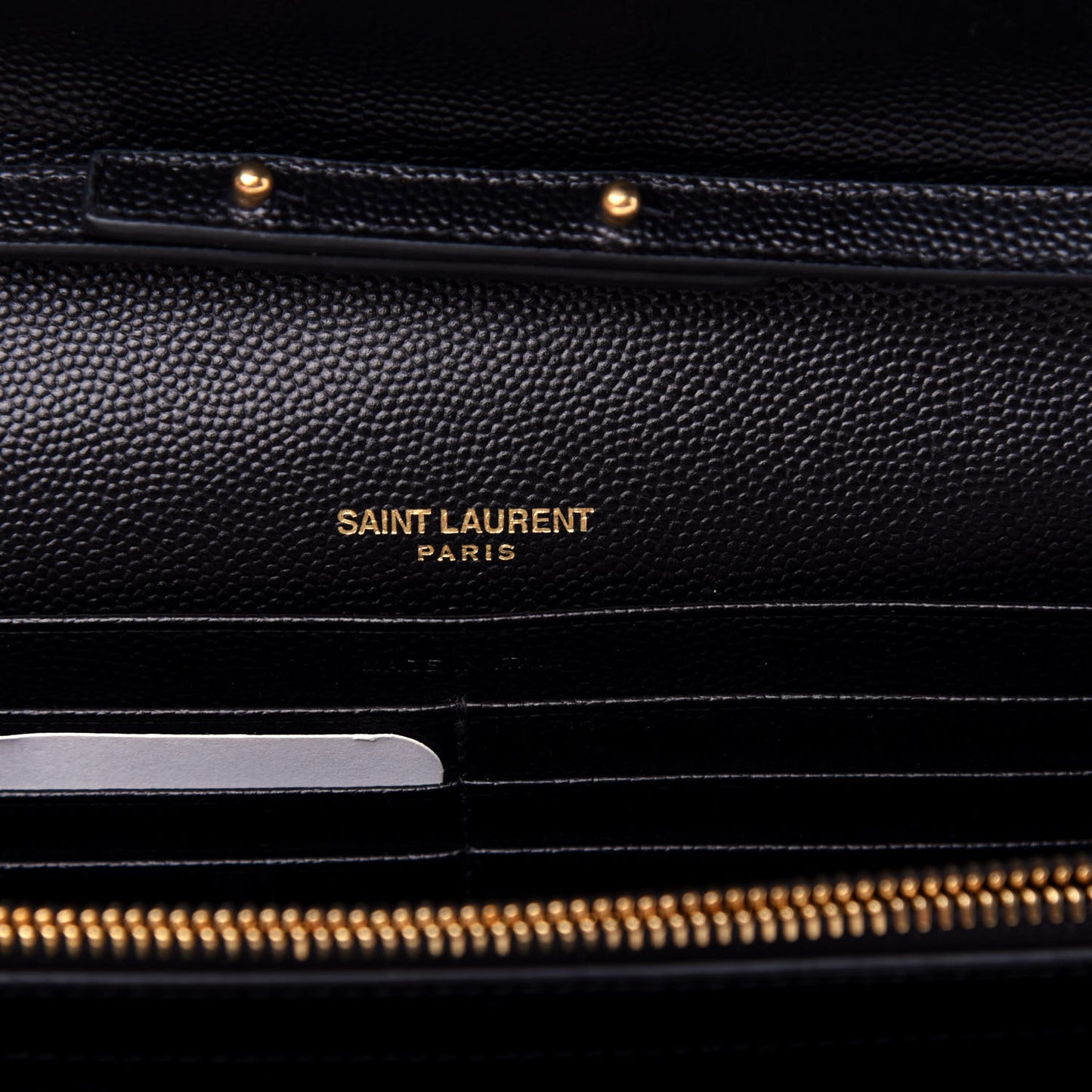 Grain De Poudre Matelasse Chevron Monogram Chain Wallet Black