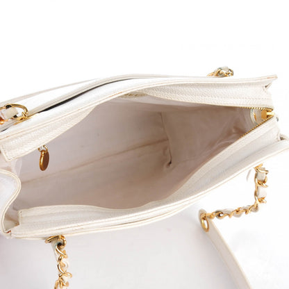 Chanel Caviar Shoulder Bag White 6 of 14