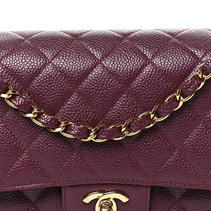 Chanel Caviar Quilted Medium Double Flap Burgundy 8 of 11