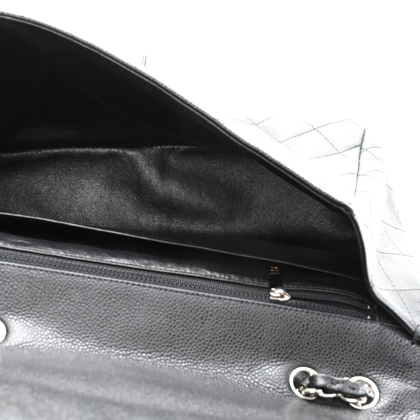 Caviar Quilted Jumbo Single Flap Black