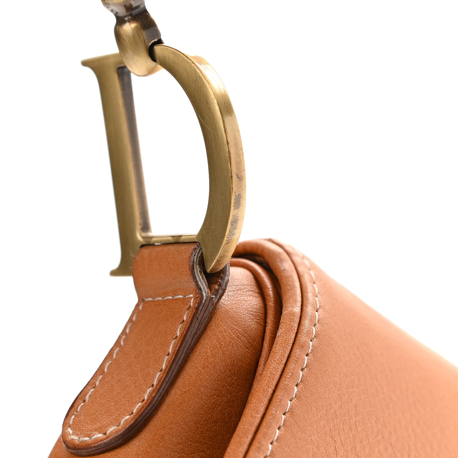 Christian Dior Calfskin Saddle Bag Tan 10 of 11