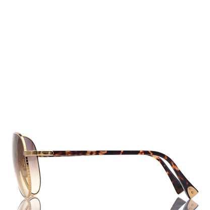 Louis Vuitton Conspiration Pilote Sunglasses Z0164U Gold 3 of 8