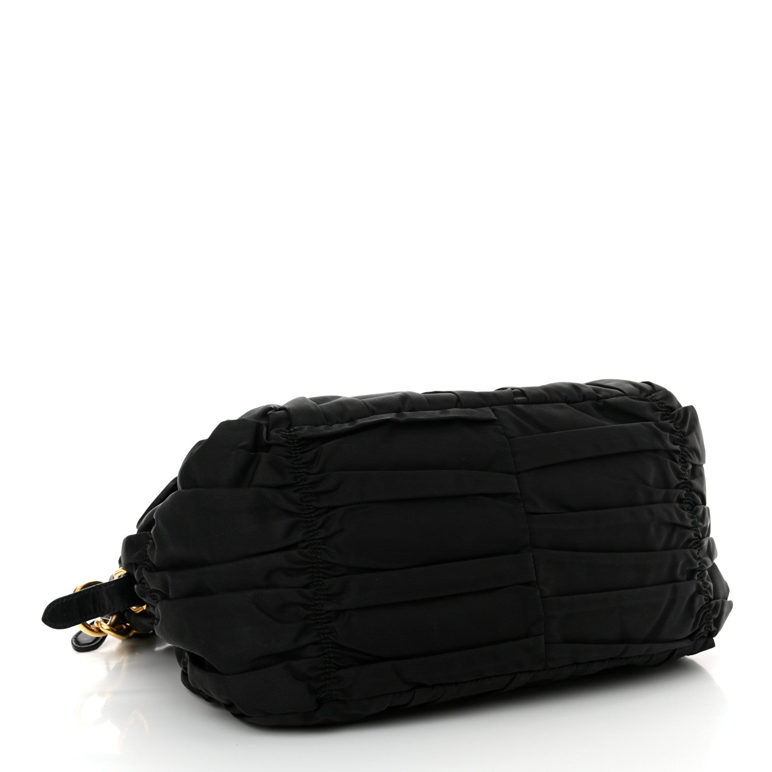 Prada Tessuto Nylon Nappa Braided Gaufre Shopping Satchel Black 4 of 18
