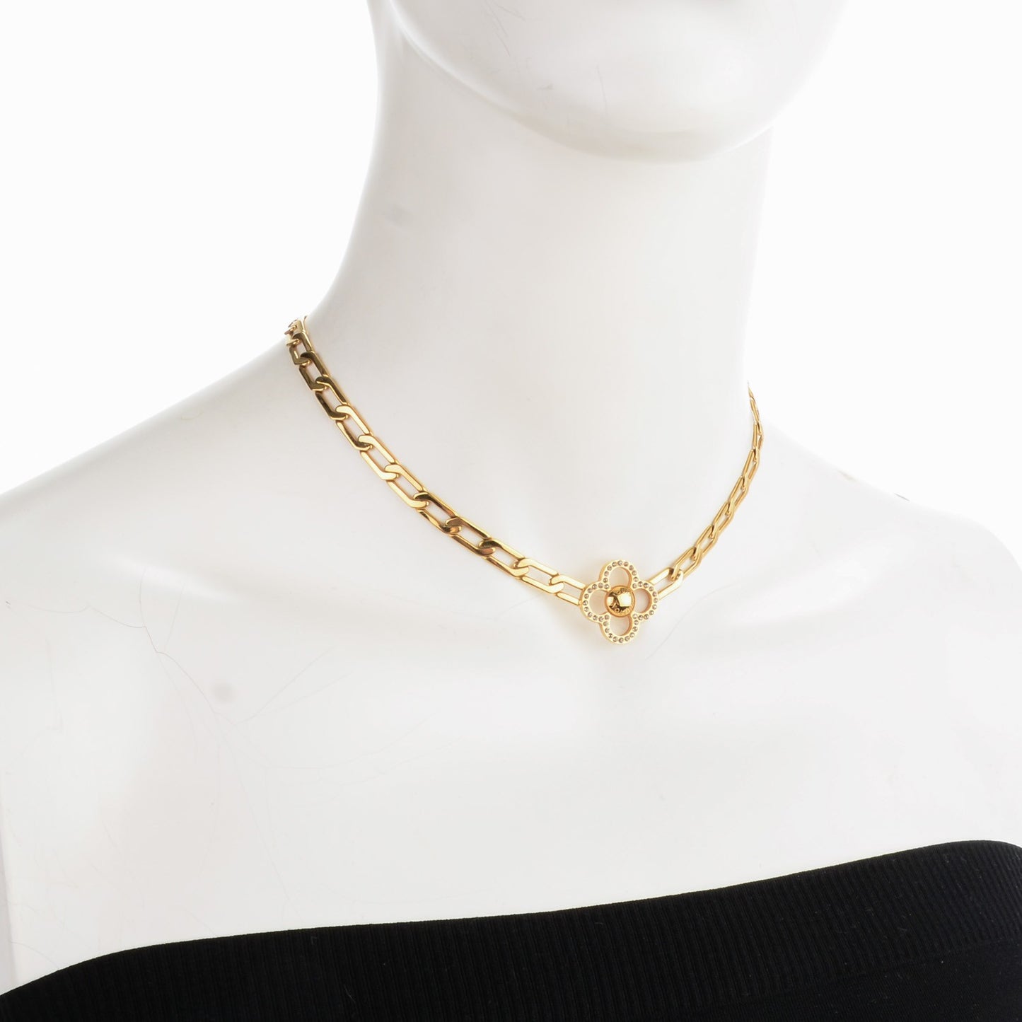 Swarovski Crystal Flower Power Necklace Gold