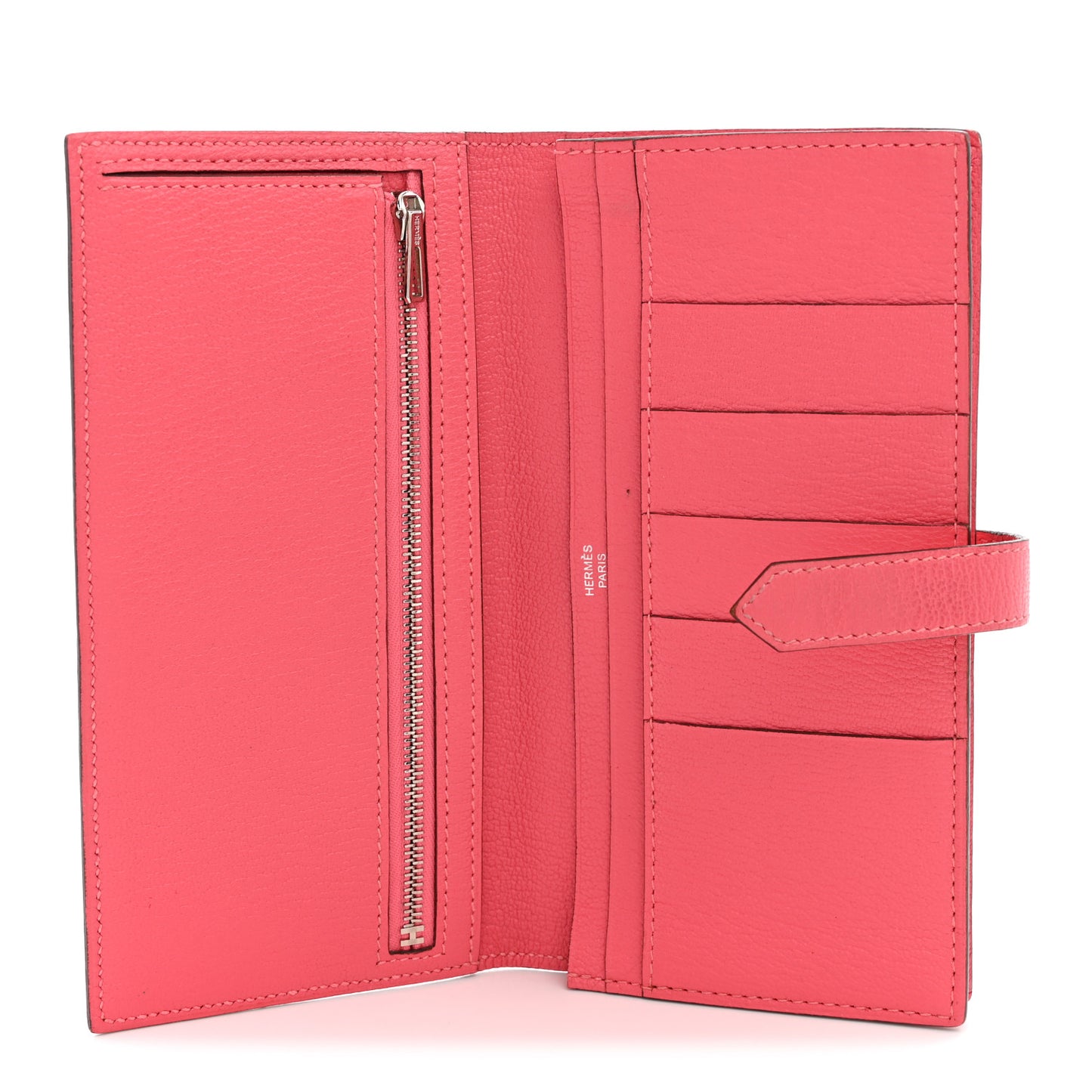Chèvre Mysore Bearn Gusset Wallet Rose Lipstick
