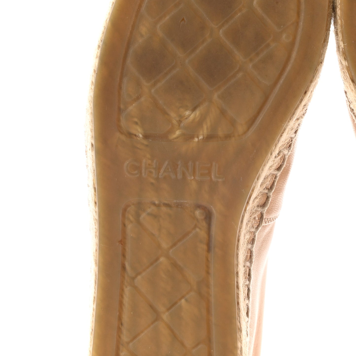 Lambskin CC Espadrilles 36 Beige Black