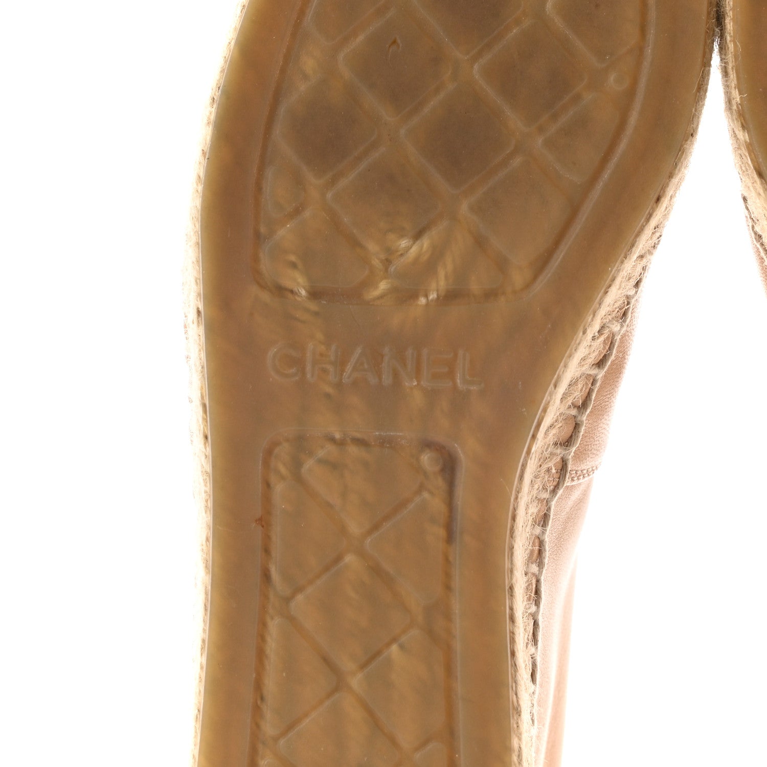 Chanel Lambskin CC Espadrilles 36 Beige Black 6 of 12