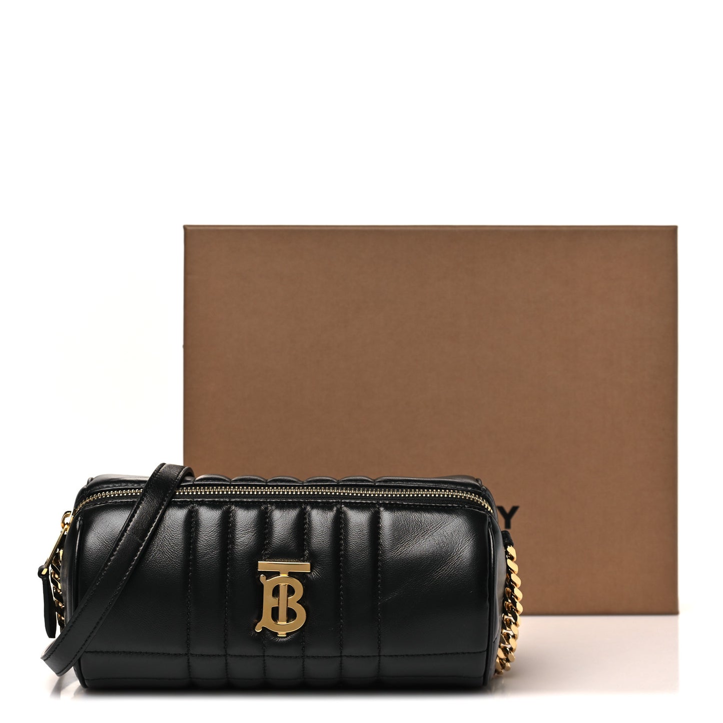 Lambskin Exploded Quilted Check New Barrel Bag Black