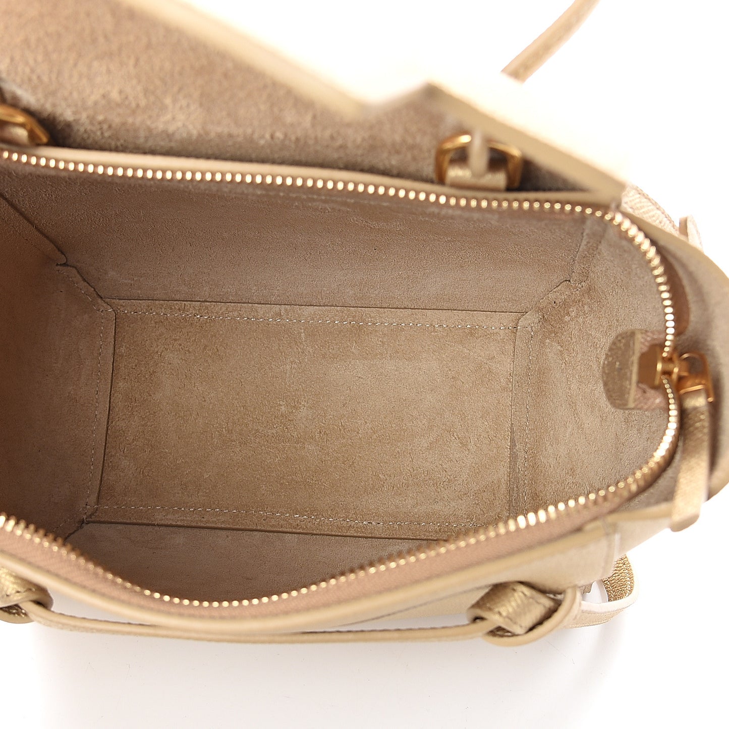 Laminated Calfskin Nano Belt Bag Gold