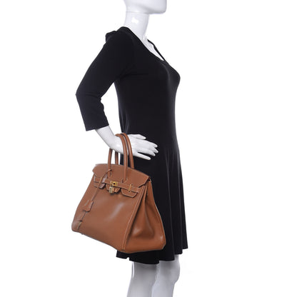 Hermes Courchevel Birkin 35 Gold 2 of 17