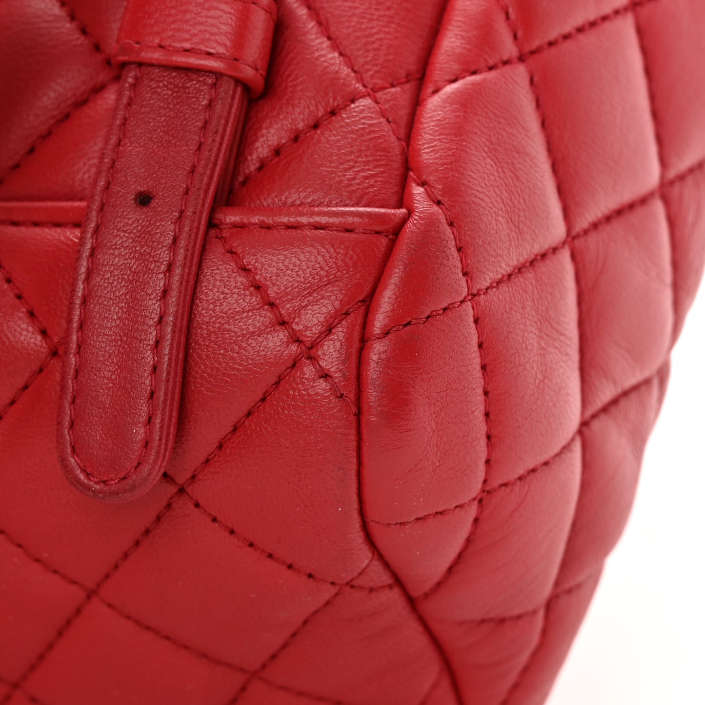 Lambskin Quilted Small Urban Spirit Backpack Red