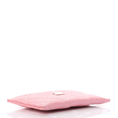 Chanel Iridescent Caviar Quilted Card Holder Rose Pink 4 of 8