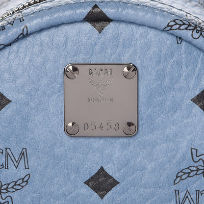 MCM Visetos Side Stud X-Mini Stark Bebe Boo Backpack Blue 6 of 8
