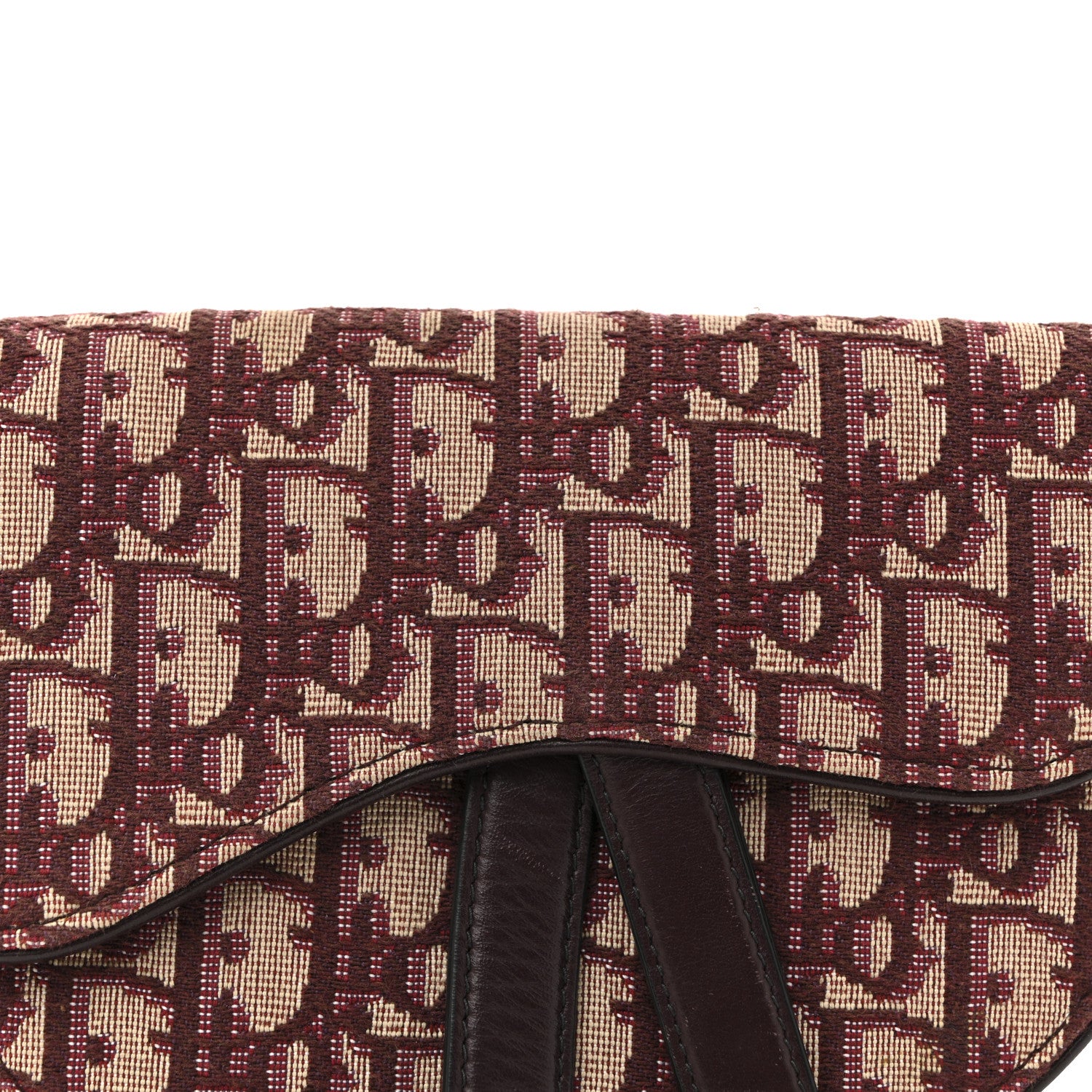 Christian Dior Oblique Saddle Belt Pouch Bordeaux 8 of 14