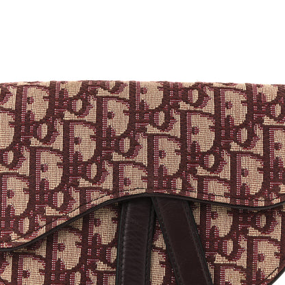Christian Dior Oblique Saddle Belt Pouch Bordeaux 8 of 14