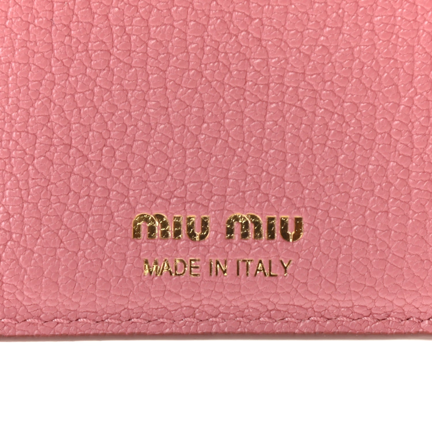 Miu Miu Goatskin Madras Vertical Wallet Orchidea 6 of 7