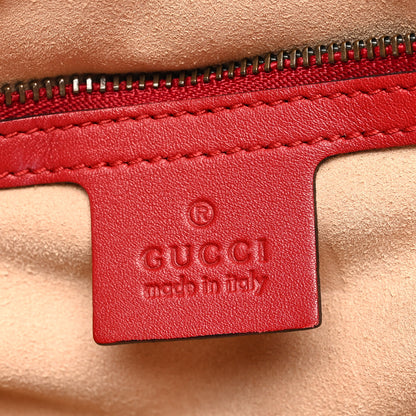 Gucci Calfskin Matelasse Medium GG Marmont Shoulder Bag Hibiscus Red 6 of 9