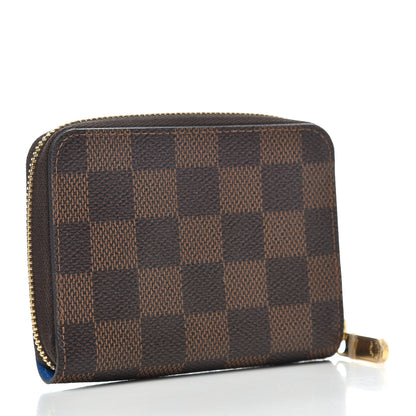 Louis Vuitton Damier Ebene 2019 Christmas Animation Zippy Coin Purse Blue 3 of 7