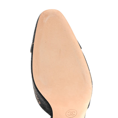 Chanel Denim Cap Toe Denim Mood Slingback Pumps 35 Black Multicolor 8 of 11
