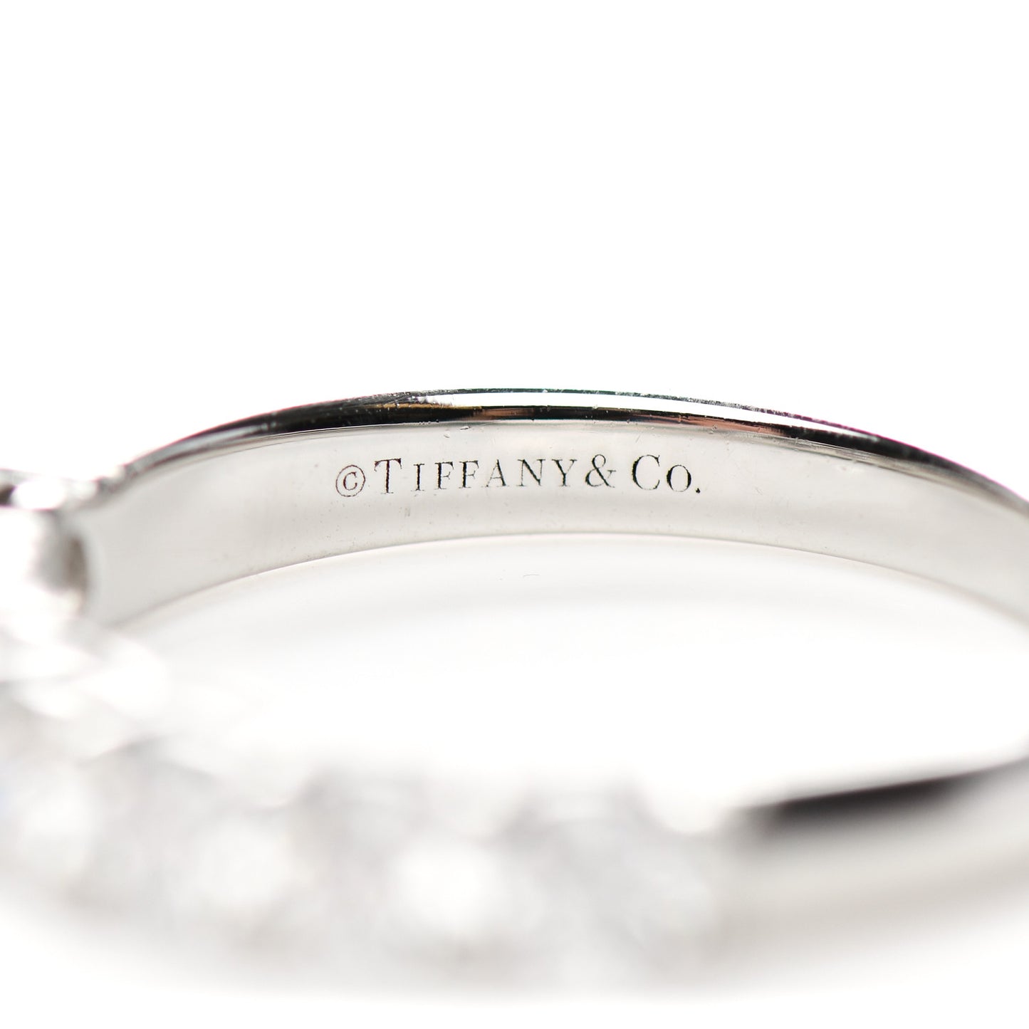 Platinum Diamond 3.5mm Half Circle Embrace Band Ring 53 6.5
