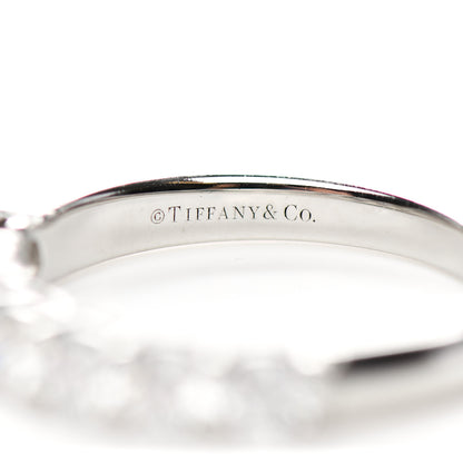 Tiffany Platinum Diamond 3.5mm Half Circle Embrace Band Ring 53 6.5 4 of 5