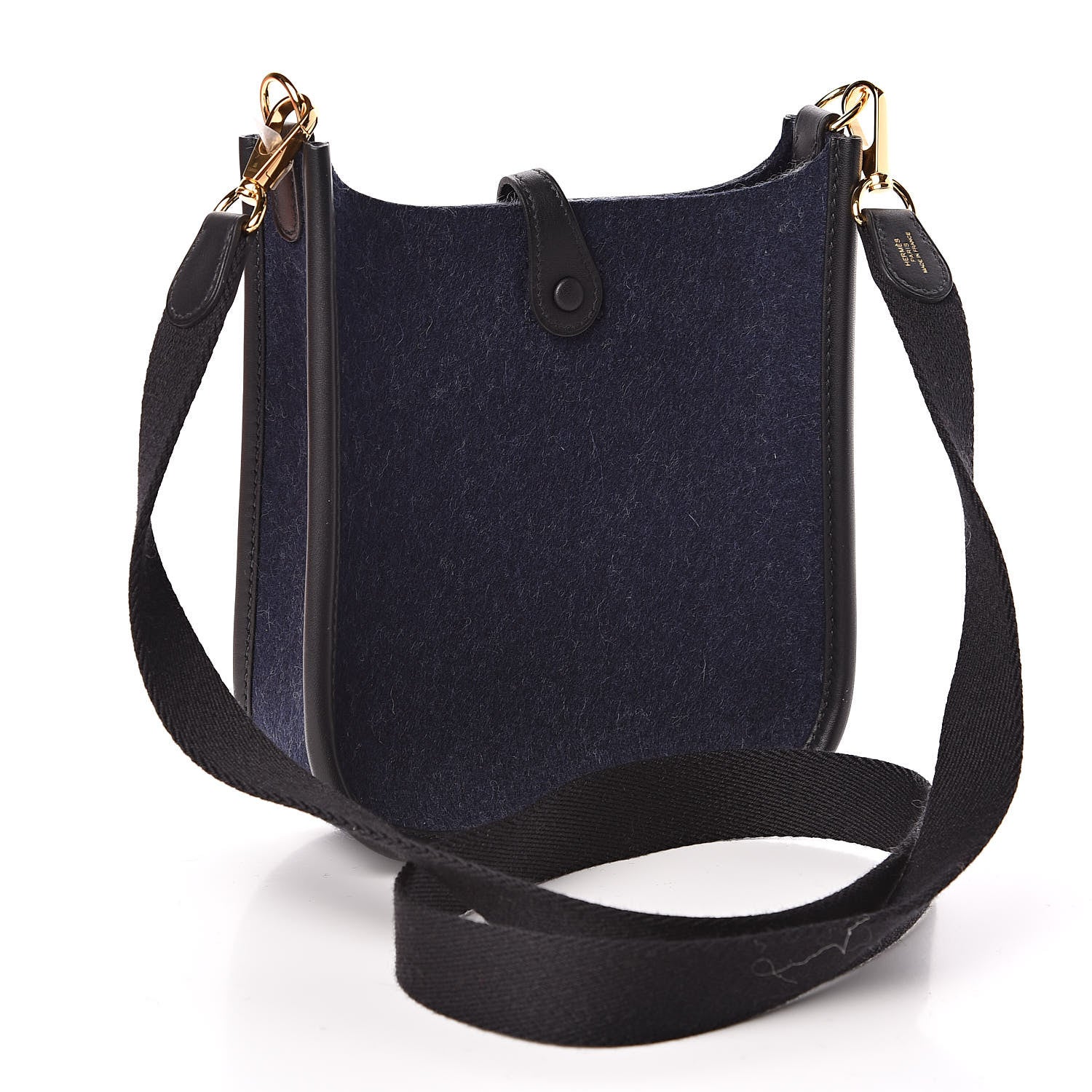 Hermes Swift Sangle Wooly Evelyne TPM Bleu Nuit Black 3 of 10
