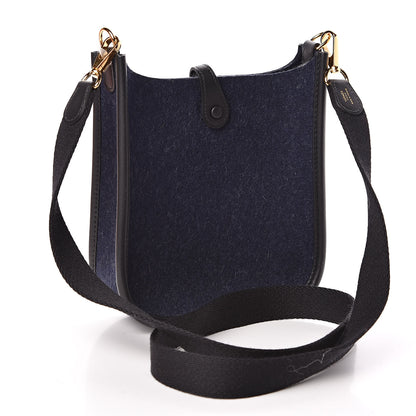 Hermes Swift Sangle Wooly Evelyne TPM Bleu Nuit Black 3 of 10