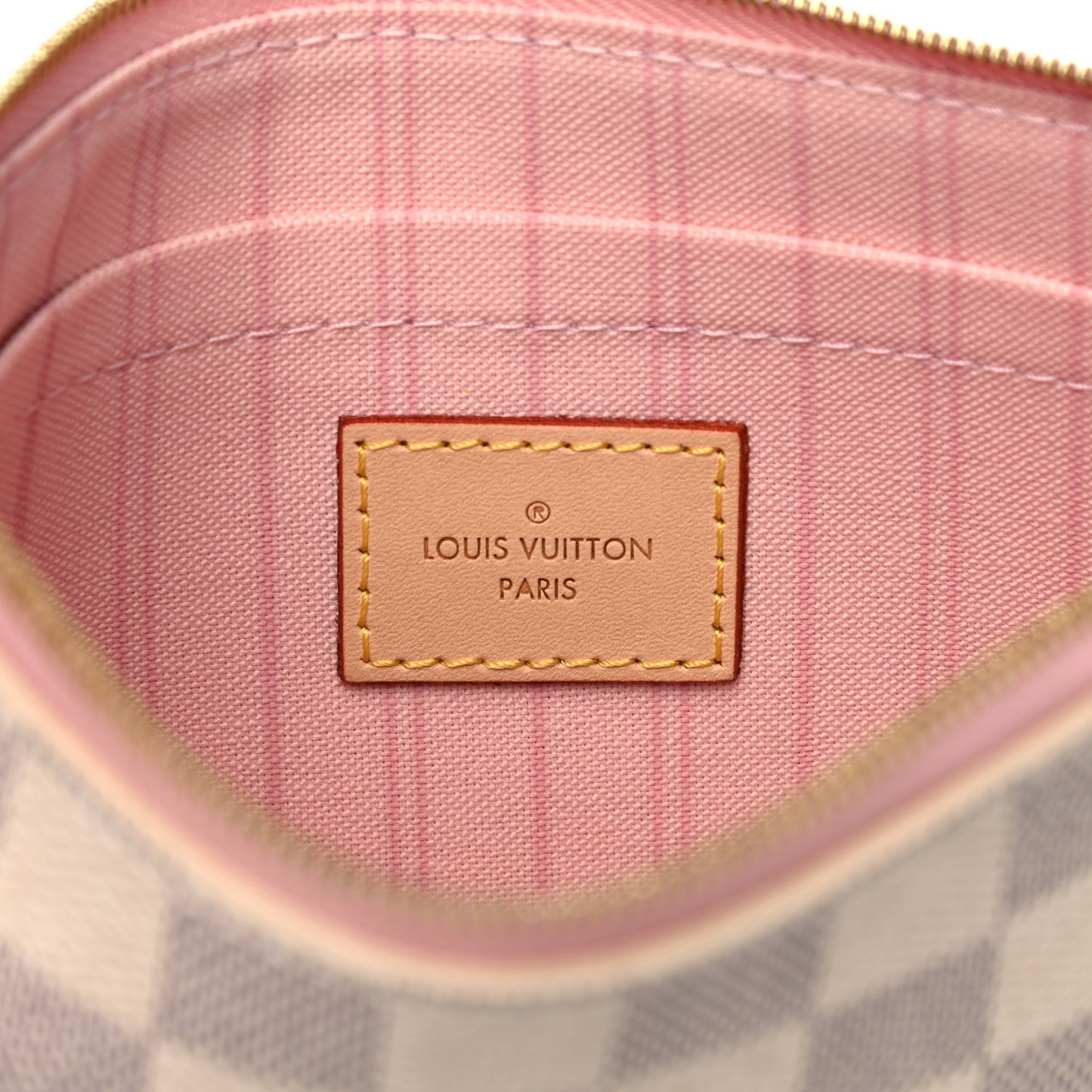 Damier Azur Neverfull MM GM Pochette Rose Ballerine