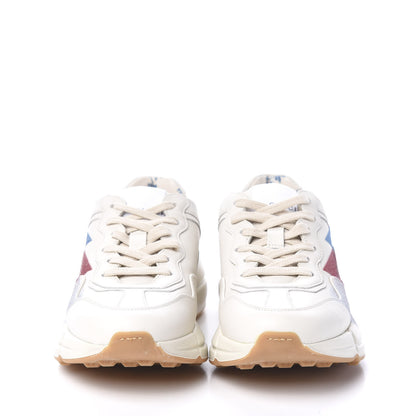 Gucci Calfskin Glitter Web Print Womens Rhyton Sneakers 35.5 Mystic White 2 of 9