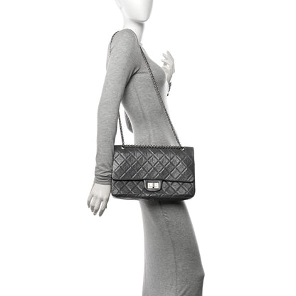 Chanel Aged Calfskin Quilted 50th Anniversary 2.55 Reissue 227 Flap Grey 2 of 17