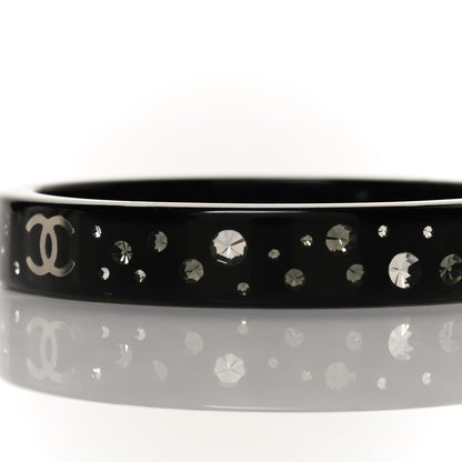 Chanel Resin Crystal CC Bangle Black 3 of 4