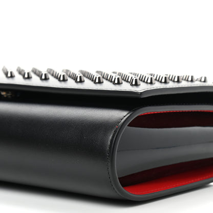 Christian Louboutin Calfskin Patent Spikes Paloma Clutch Black 9 of 10