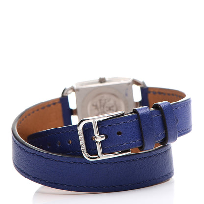 Hermes Stainless Steel Swift 23mm Cape Cod Double Tour Quartz Watch Bleu Electrique 4 of 8
