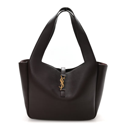 Saint Laurent Smooth Calfskin Bea Tote Dark Currant 2 of 11