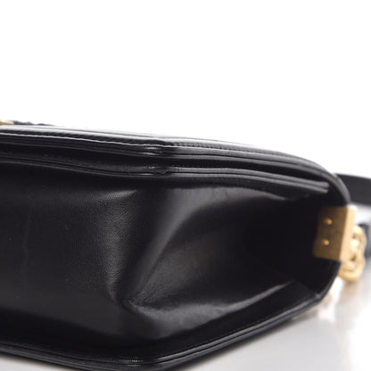 Chanel Lambskin Tweed Braided Medium Boy Flap Black 9 of 9