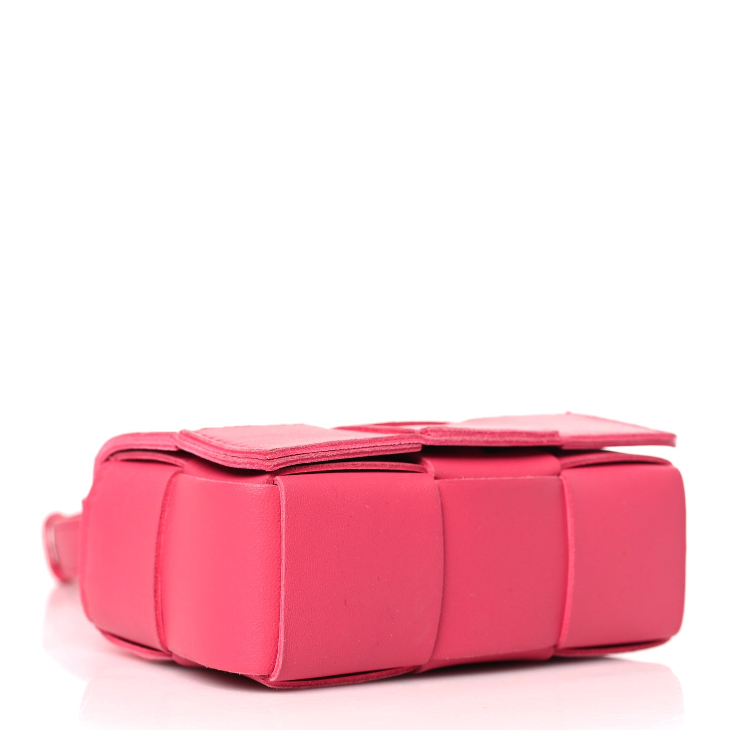 Lambskin Maxi Intrecciato Extra Mini Cassette Crossbody Bag Cranberry