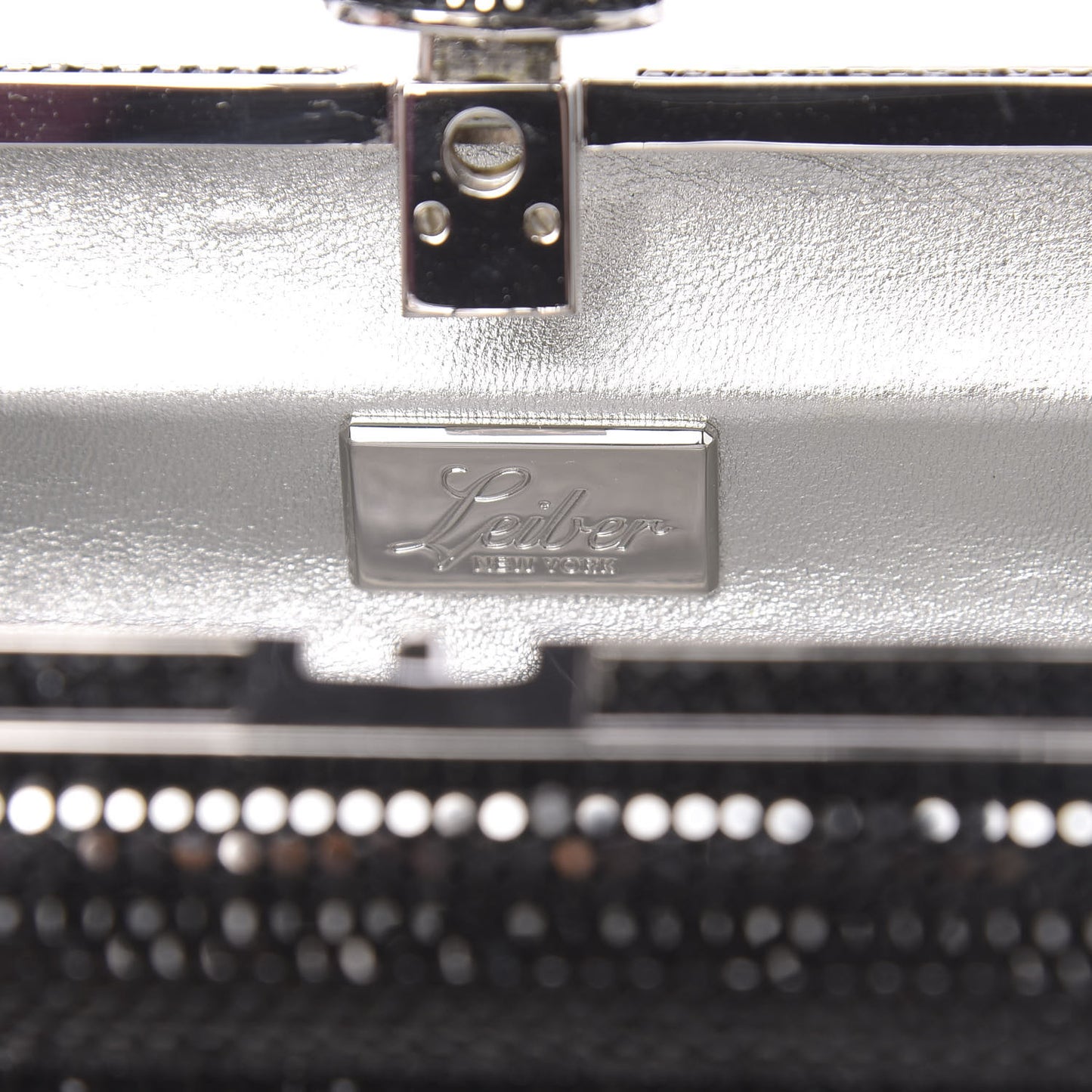 Swarovski Crystal Cosmojet Minaudiere Clutch Black Silver