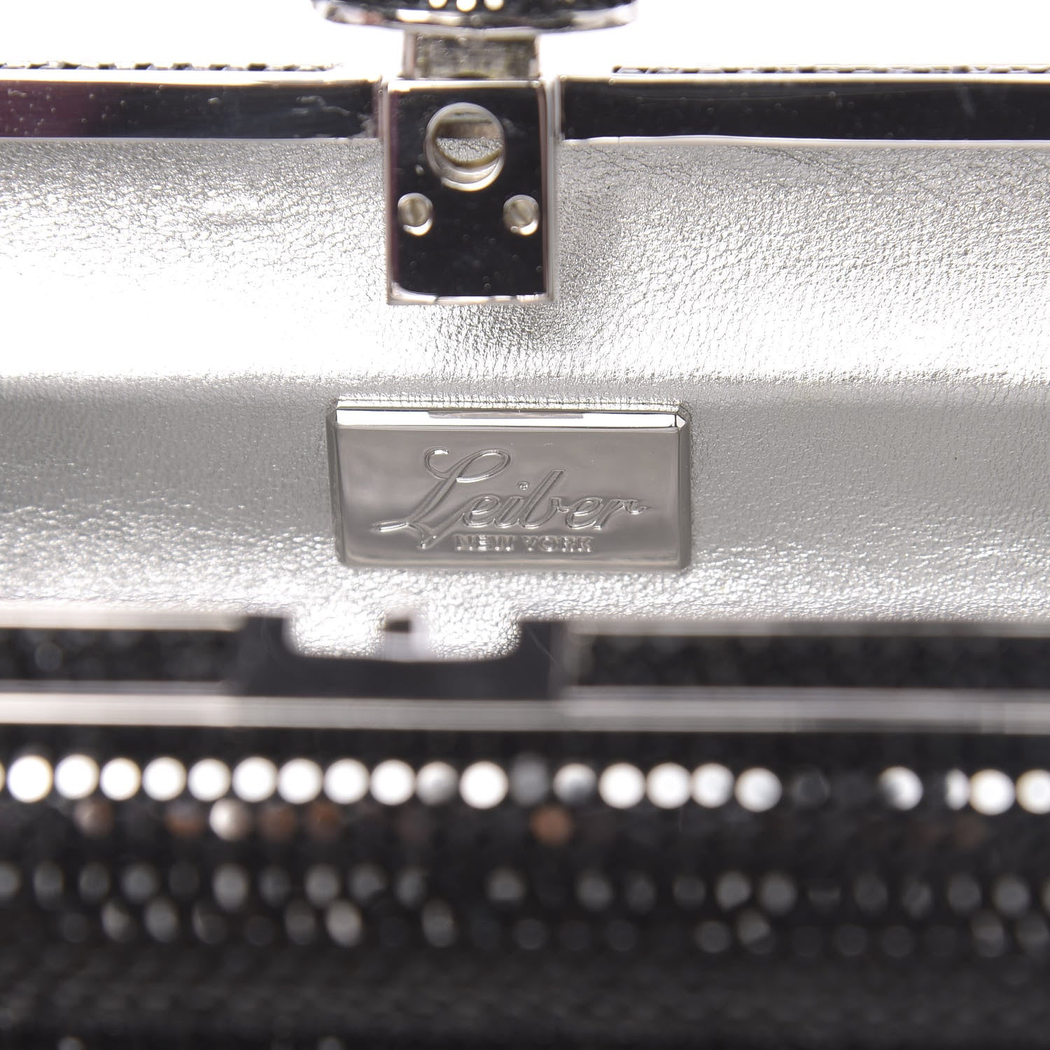 Judith Leiber Swarovski Crystal Cosmojet Minaudiere Clutch Black Silver 6 of 13