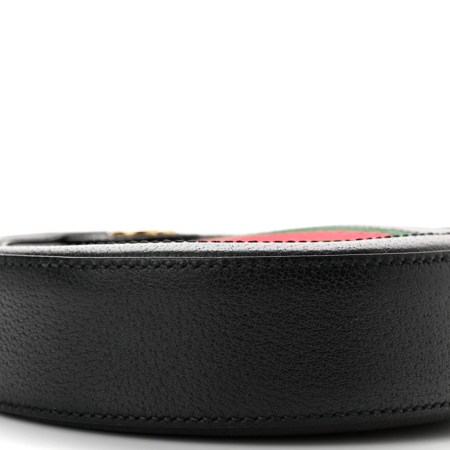 Gucci Grained Calfskin Web Mini Ophidia Round Shoulder Bag Black 9 of 10