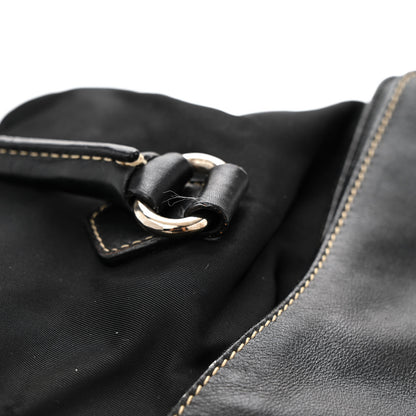Prada Nylon Royal Calf Easy Foldover Pushlock Satchel Black 13 of 14