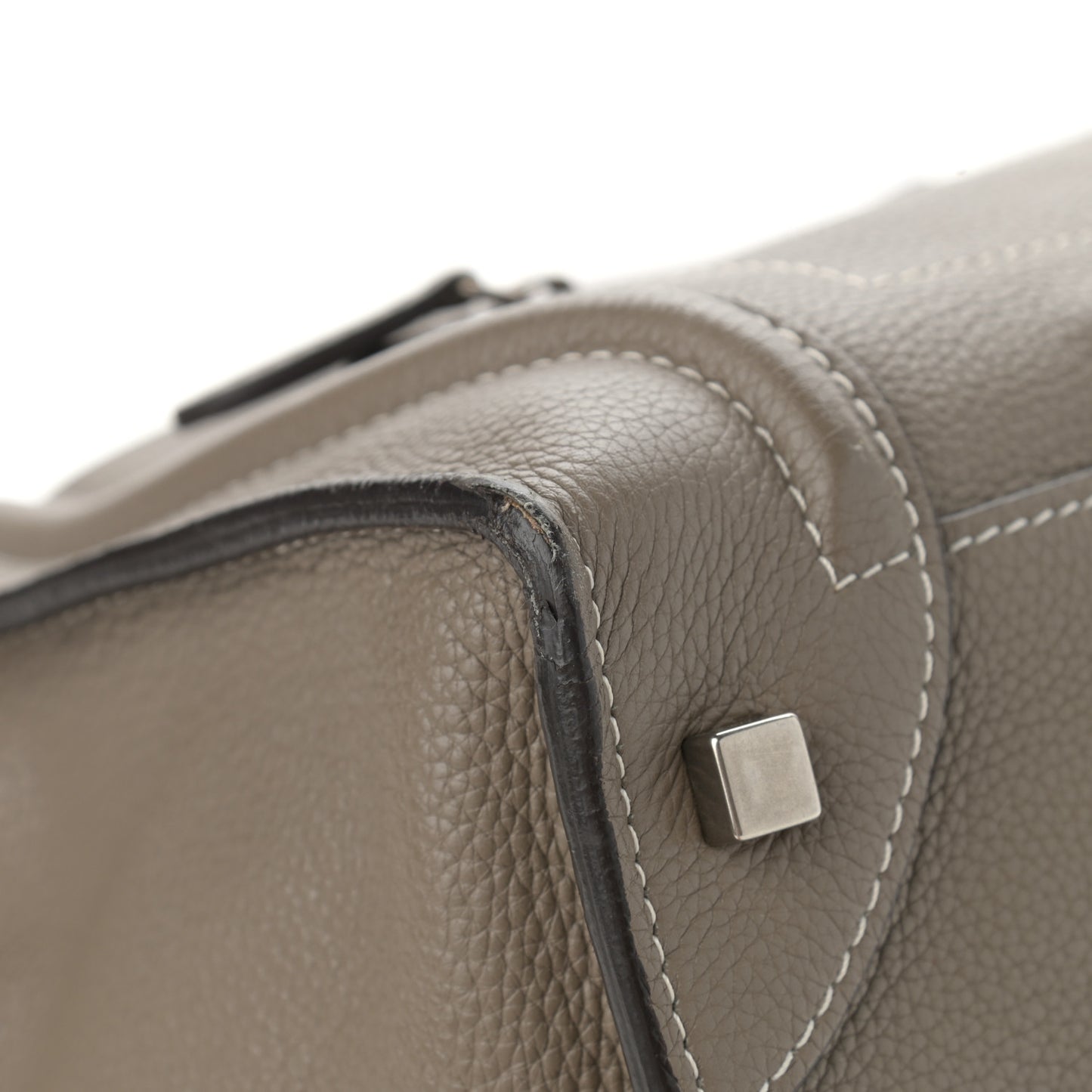 Drummed Calfskin Mini Luggage Souris