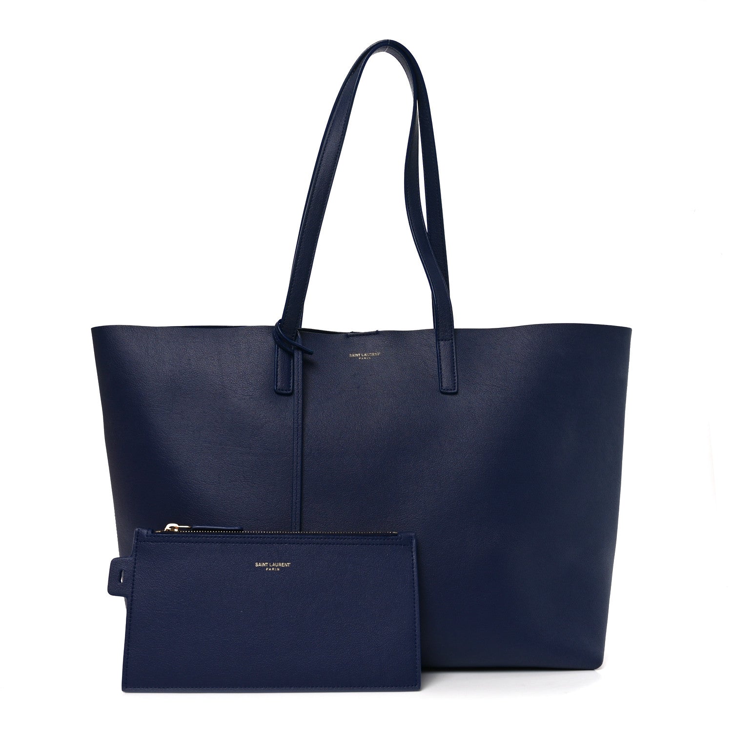 Saint Laurent Calfskin Large Shopping Tote Saphir 2 of 11
