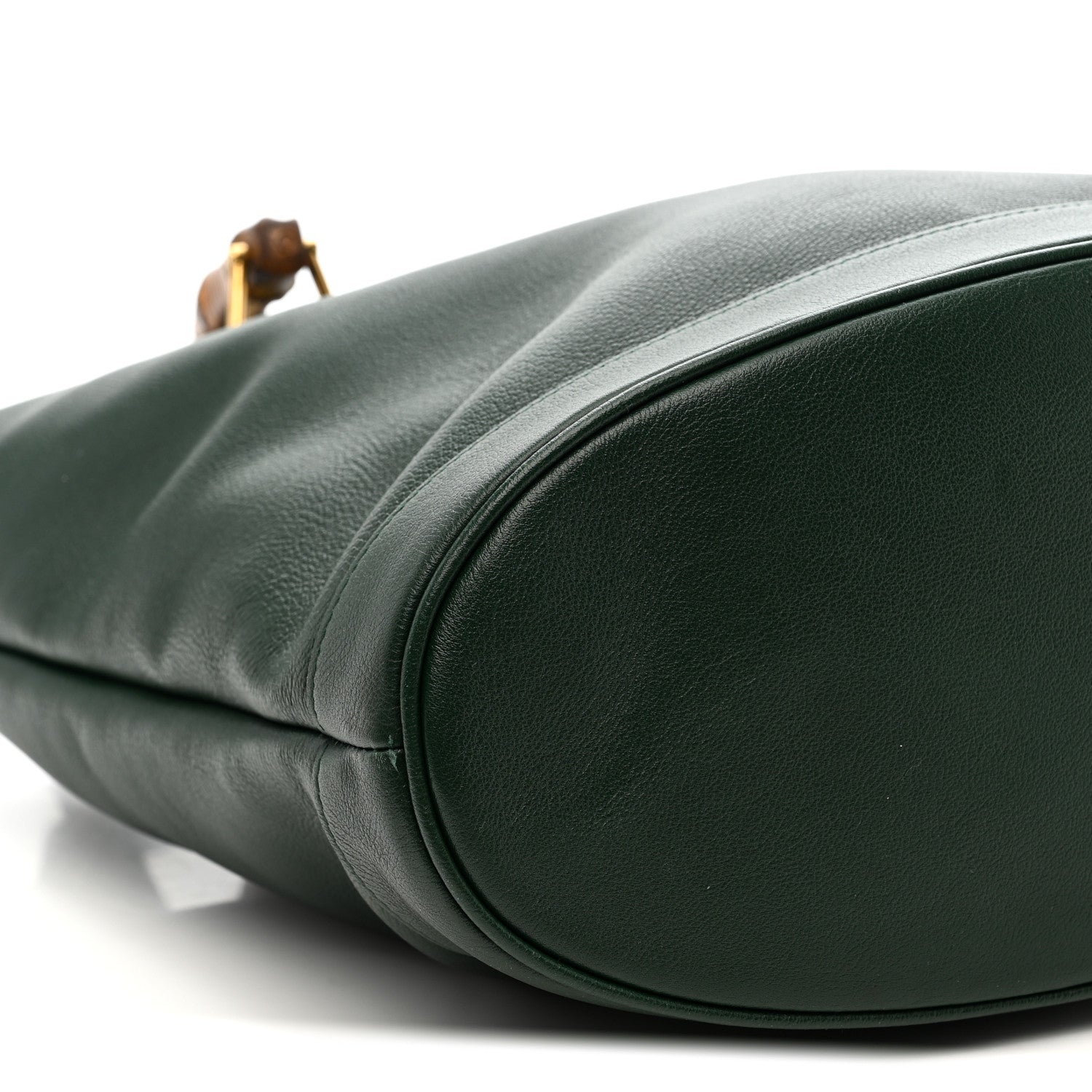 Gucci Softy Wonka Textured Dollar Calfskin Medium Diana Round Tote Bag Vintage Green Powder Pink 8 of 9