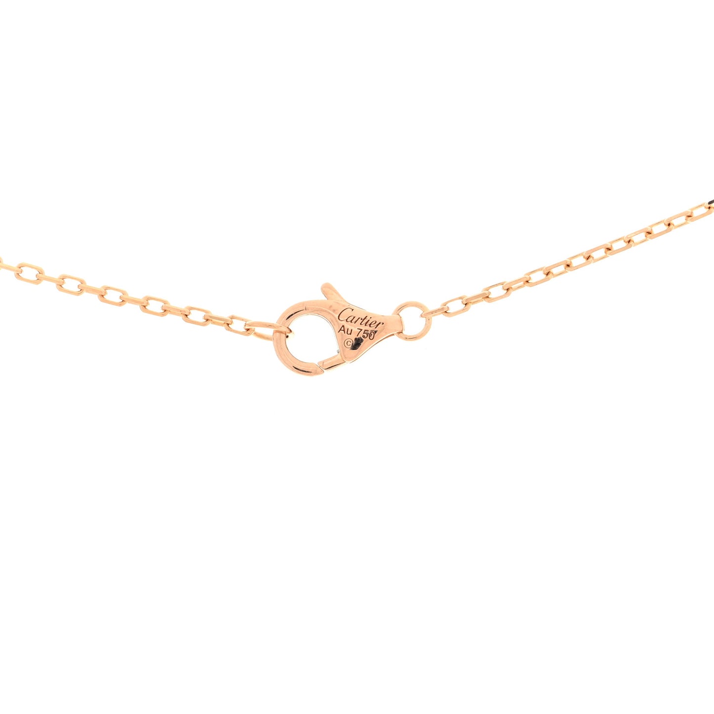 18K Pink White Yellow Gold Diamond Trinity De Cartier Pendant Necklace